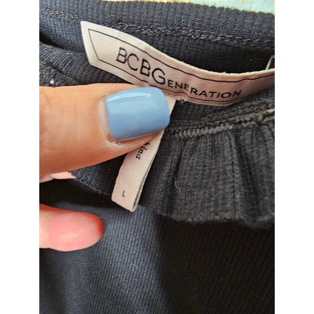 Bcbgeneration Black Ribbed Spaghetti Strap Mini D… - image 8